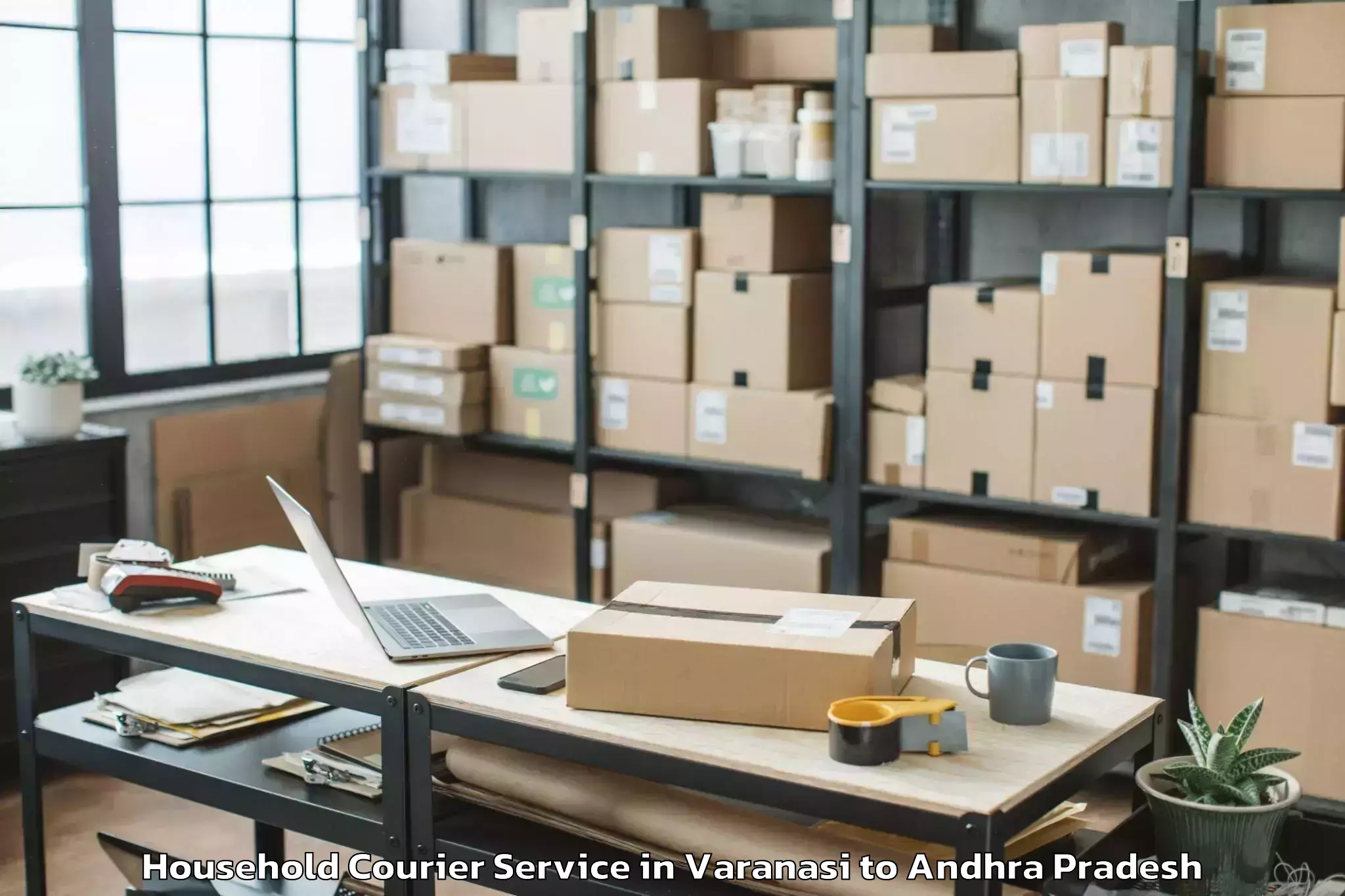 Reliable Varanasi to Tallarevu Household Courier